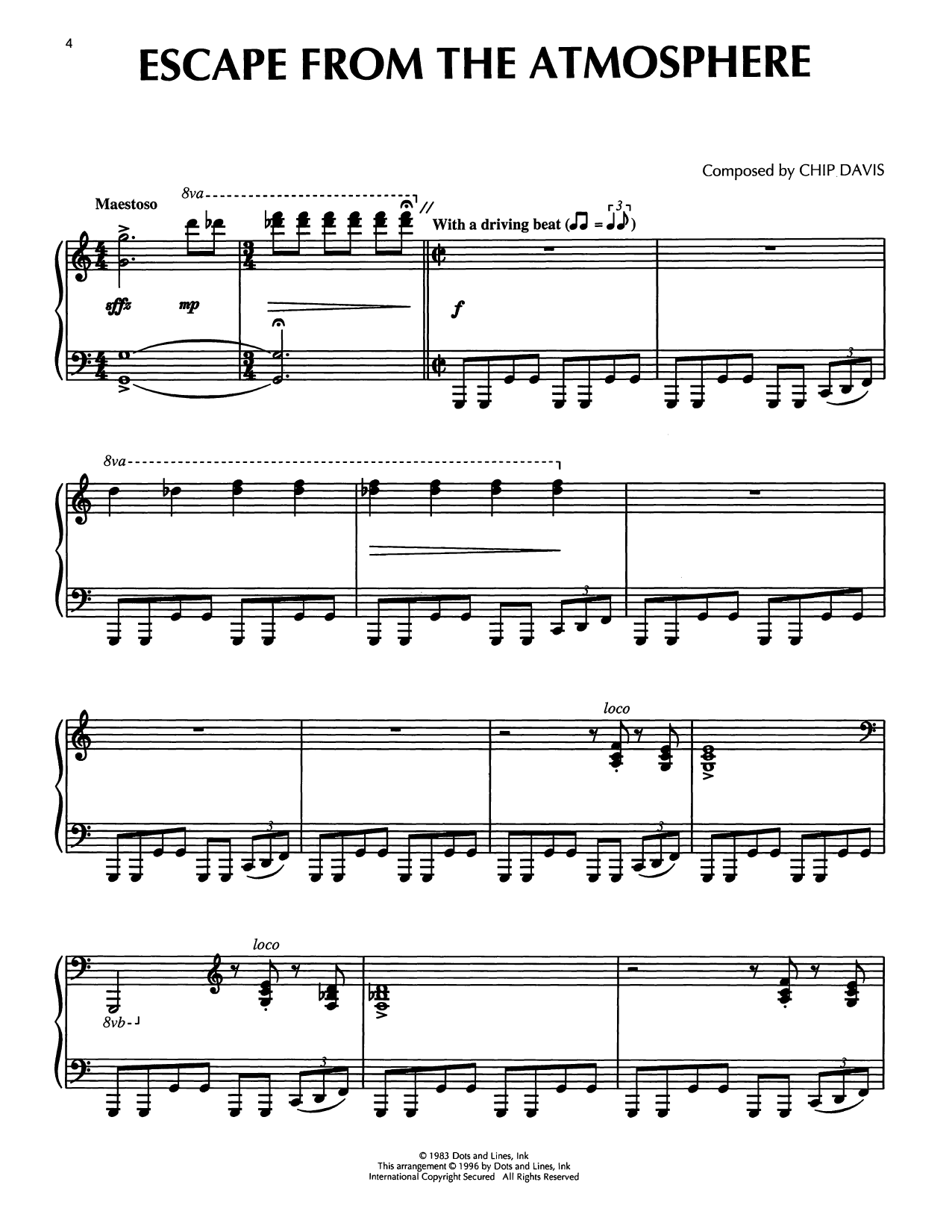Mannheim Steamroller Escape From The Atmosphere Sheet Music Notes & Chords for Piano Solo - Download or Print PDF