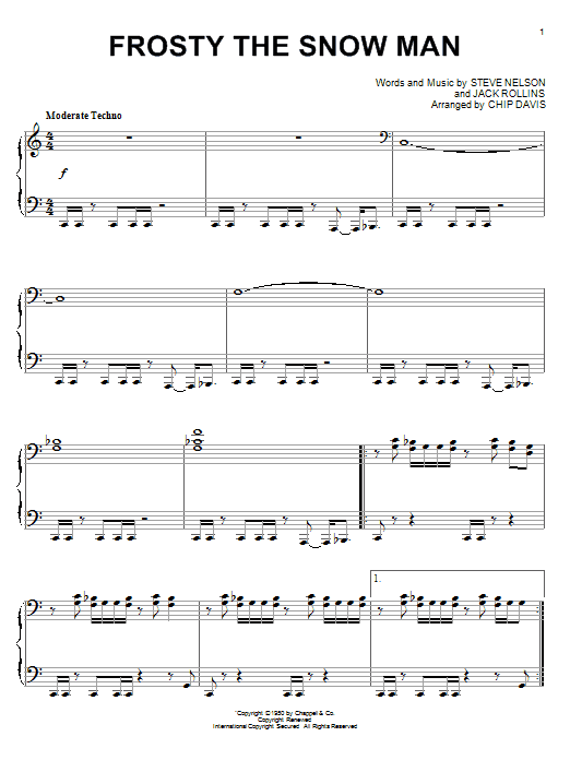 Mannheim Steamroller Frosty The Snow Man Sheet Music Notes & Chords for Piano - Download or Print PDF