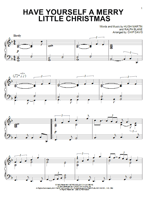 Mannheim Steamroller Have Yourself A Merry Little Christmas Sheet Music Notes & Chords for Piano - Download or Print PDF