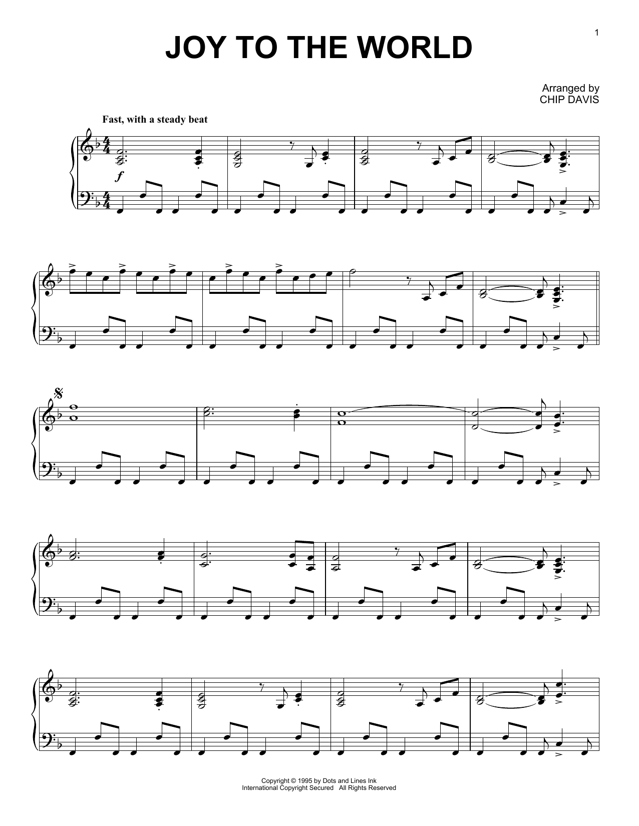 Mannheim Steamroller Joy To The World Sheet Music Notes & Chords for Piano Solo - Download or Print PDF