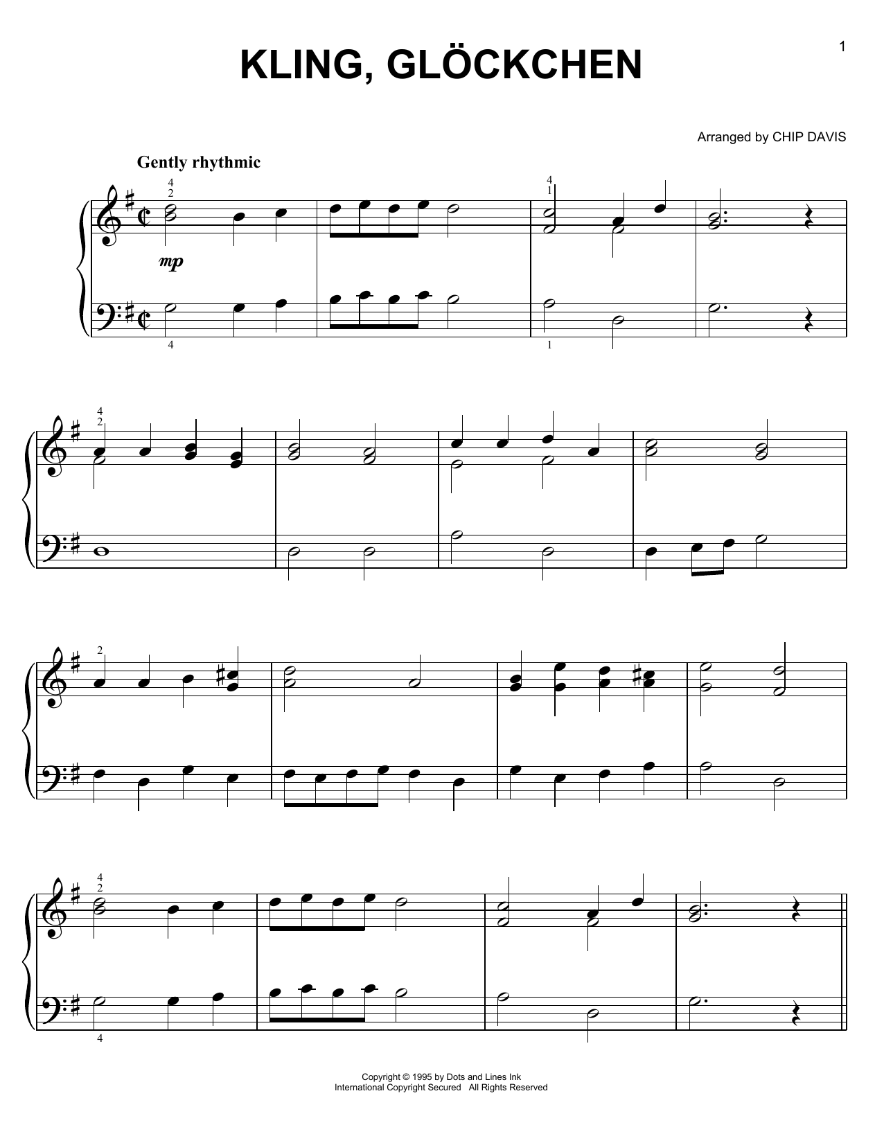 Mannheim Steamroller Kling, Glockchen Sheet Music Notes & Chords for Easy Piano Solo - Download or Print PDF