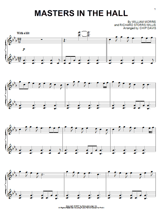 Mannheim Steamroller Masters In This Hall Sheet Music Notes & Chords for Piano - Download or Print PDF