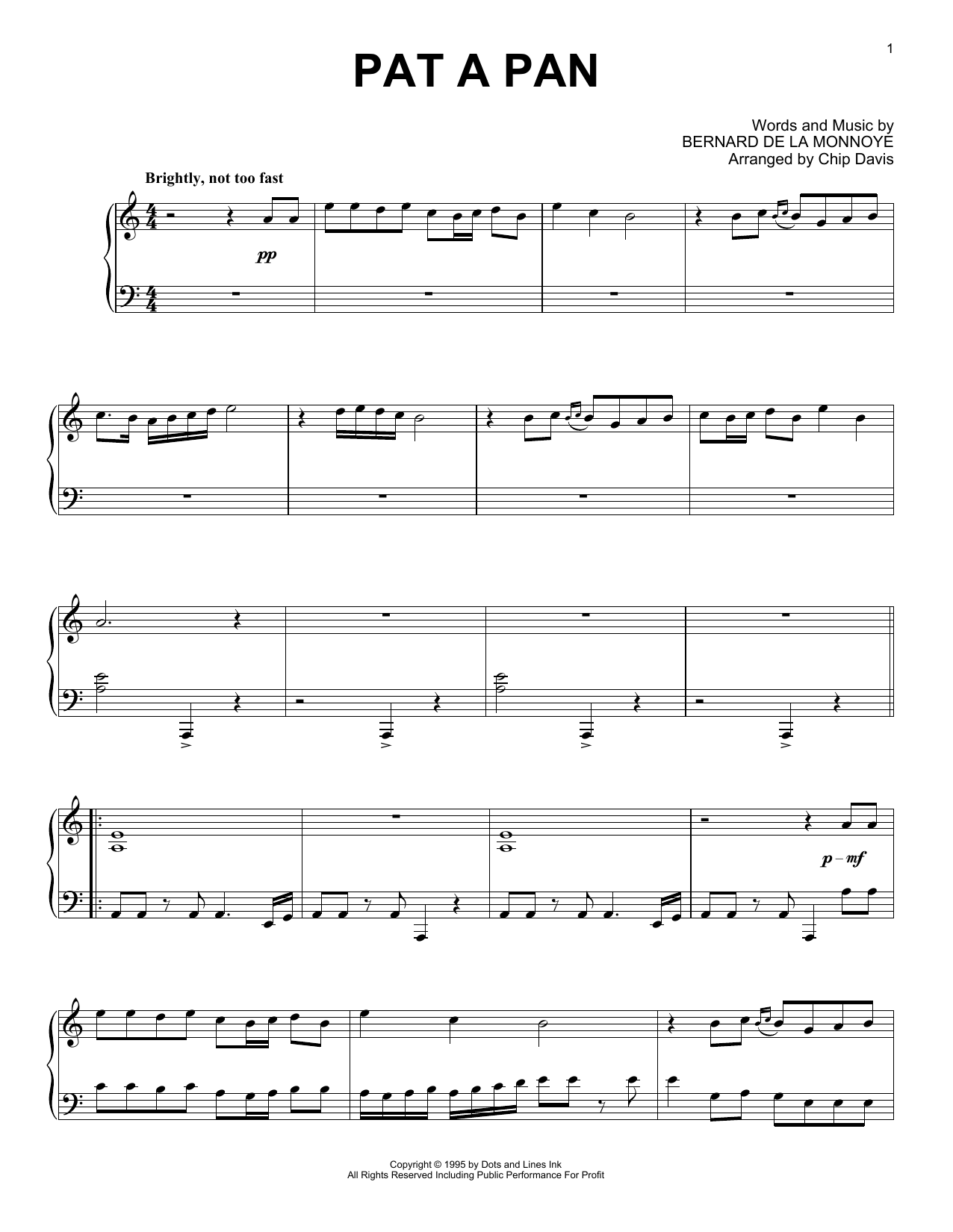 Mannheim Steamroller Pat A Pan Sheet Music Notes & Chords for Piano Solo - Download or Print PDF