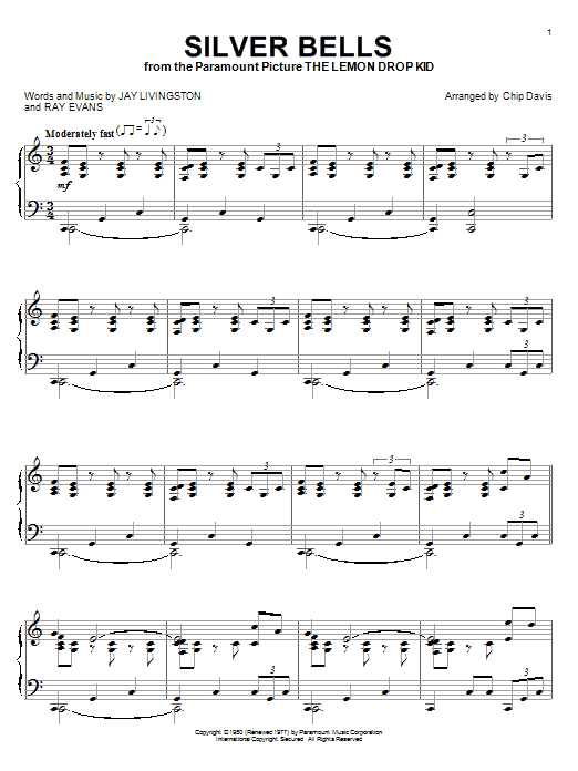Mannheim Steamroller Silver Bells Sheet Music Notes & Chords for Piano - Download or Print PDF