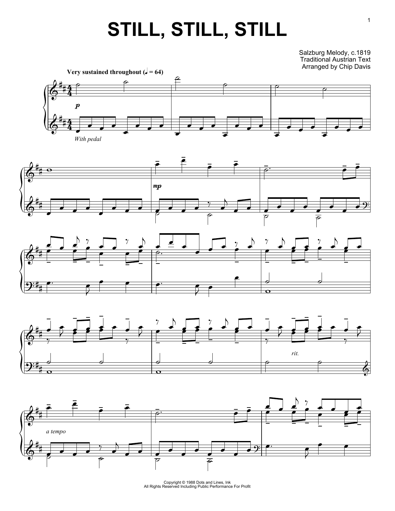 Mannheim Steamroller Still, Still, Still Sheet Music Notes & Chords for Piano Solo - Download or Print PDF