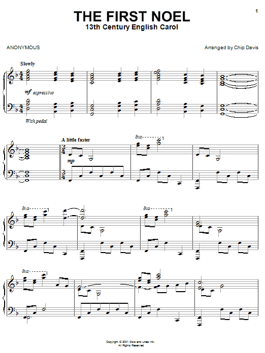 Mannheim Steamroller The First Noel Sheet Music Notes & Chords for Piano - Download or Print PDF