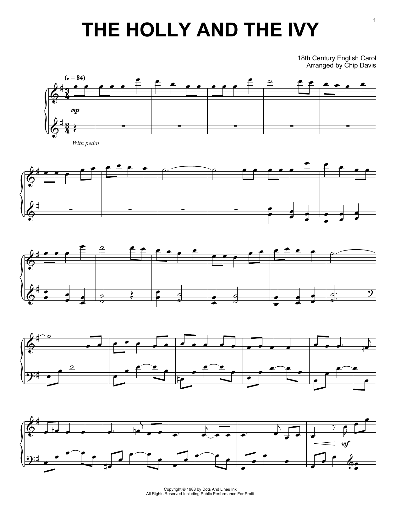 Mannheim Steamroller The Holly And The Ivy Sheet Music Notes & Chords for Piano Solo - Download or Print PDF