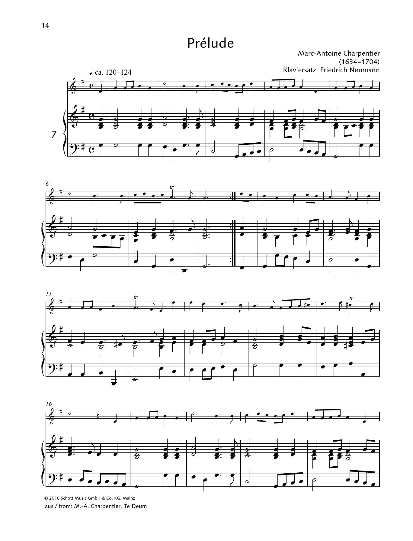 Marc-Antoine Charpentier Prélude Sheet Music Notes & Chords for Woodwind Solo - Download or Print PDF