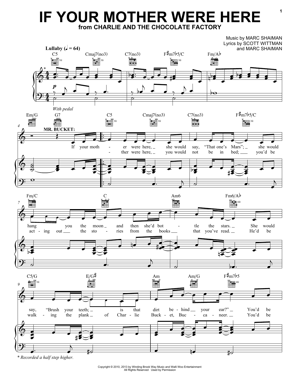 Marc Shaiman & Scott Wittman If Your Mother Were Here Sheet Music Notes & Chords for Piano, Vocal & Guitar (Right-Hand Melody) - Download or Print PDF