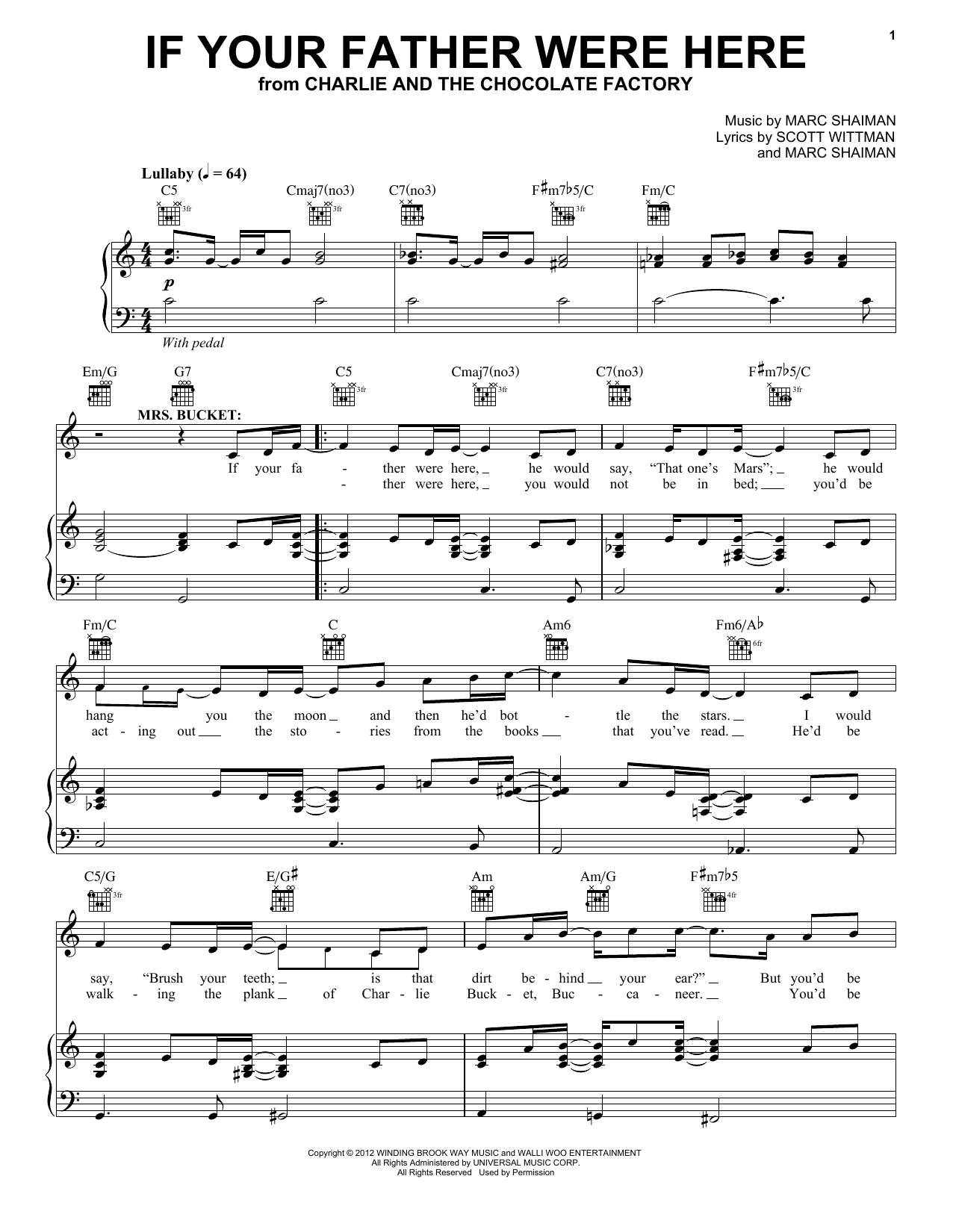 Marc Shaiman If Your Father Were Here Sheet Music Notes & Chords for Piano & Vocal - Download or Print PDF
