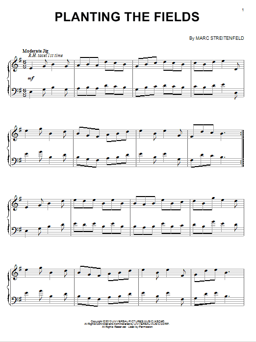 Marc Streitenfeld Planting The Fields Sheet Music Notes & Chords for Piano - Download or Print PDF