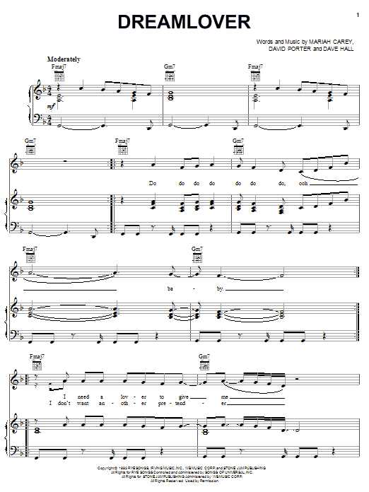 Mariah Carey Dreamlover Sheet Music Notes & Chords for Lead Sheet / Fake Book - Download or Print PDF