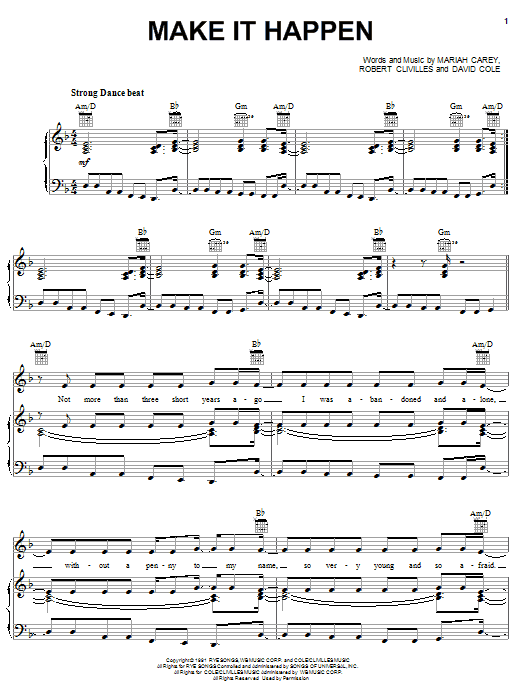 Mariah Carey Make It Happen Sheet Music Notes & Chords for Easy Piano - Download or Print PDF