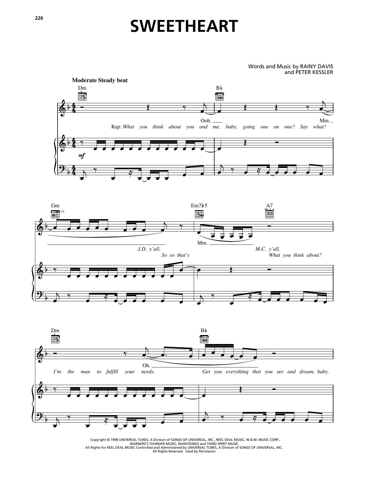 Mariah Carey Sweetheart Sheet Music Notes & Chords for Piano, Vocal & Guitar Chords (Right-Hand Melody) - Download or Print PDF Mariah Carey Sweetheart Sheet Music Notes & Chords for Piano, Vocal & Guitar Chords (Right-Hand Melody) - Download or Print PDF