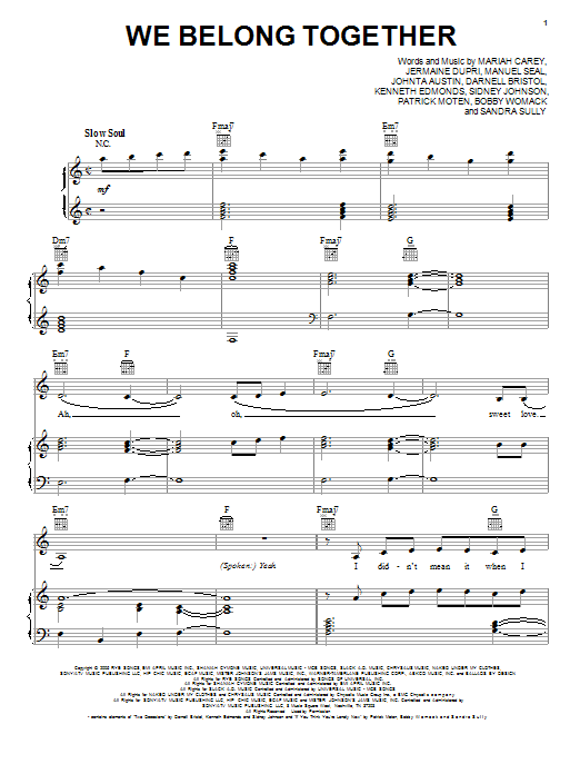 Mariah Carey We Belong Together Sheet Music Notes & Chords for Violin - Download or Print PDF