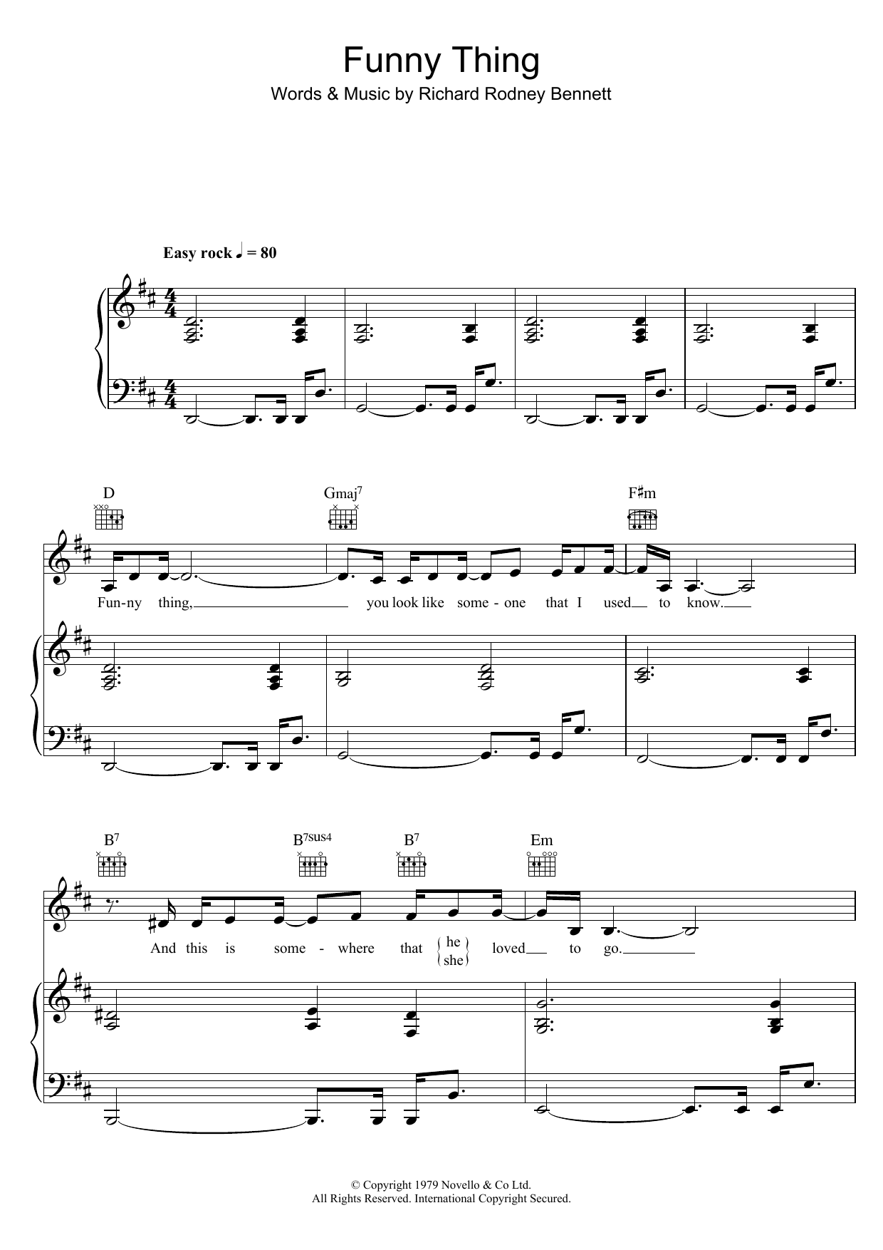 Marian Montgomery Funny Thing Sheet Music Notes & Chords for Piano, Vocal & Guitar - Download or Print PDF