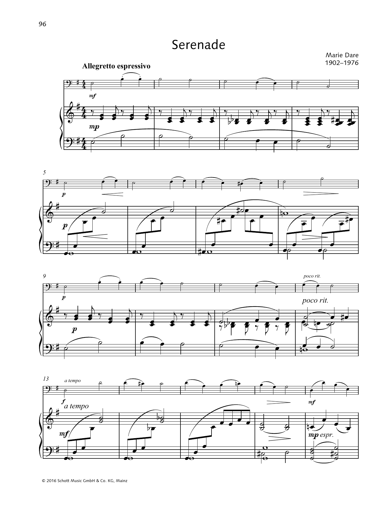 Marie Dare Serenade Sheet Music Notes & Chords for String Solo - Download or Print PDF