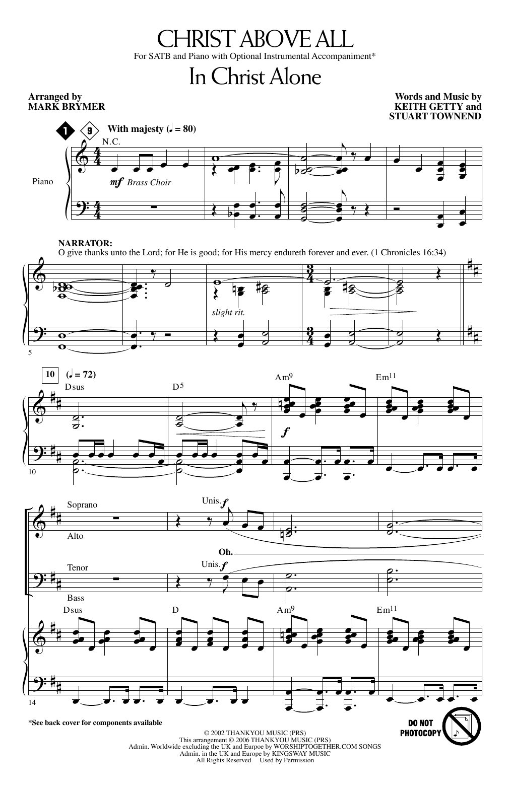 Mark Brymer Christ Above All (A Musical for Easter) Sheet Music Notes & Chords for SATB Choir - Download or Print PDF