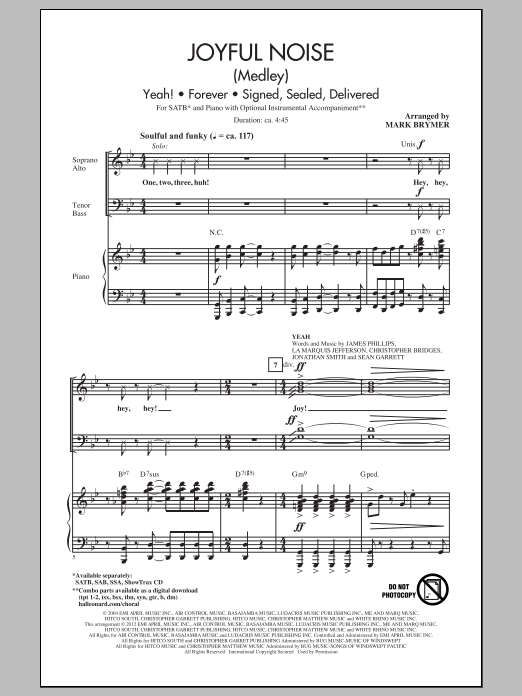 Mark Brymer Joyful Noise (Medley) Sheet Music Notes & Chords for SSA - Download or Print PDF