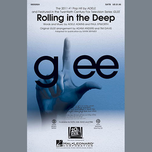 Adele, Rolling In The Deep (arr. Mark Brymer), TTBB