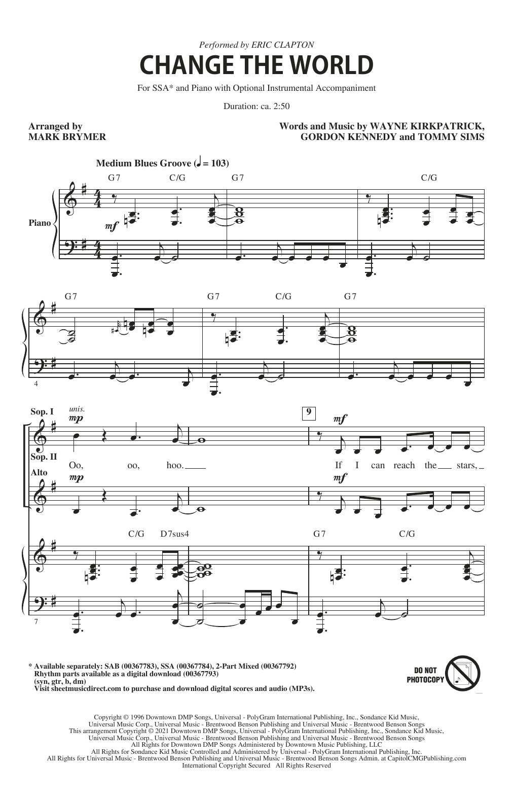 Mark Brymer Songs Of Hope (Choral Collection) Sheet Music Notes & Chords for SSA Choir - Download or Print PDF