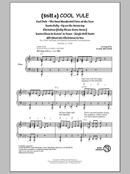 Mark Brymer (Still A) Cool Yule (Choral Medley) Sheet Music Notes & Chords for SAB - Download or Print PDF