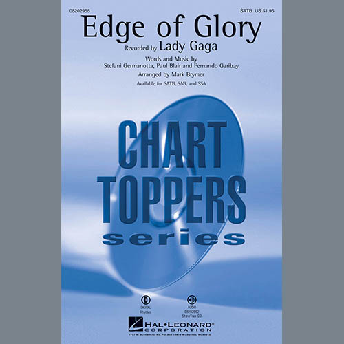 Mark Brymer, The Edge Of Glory - Bass, Choir Instrumental Pak
