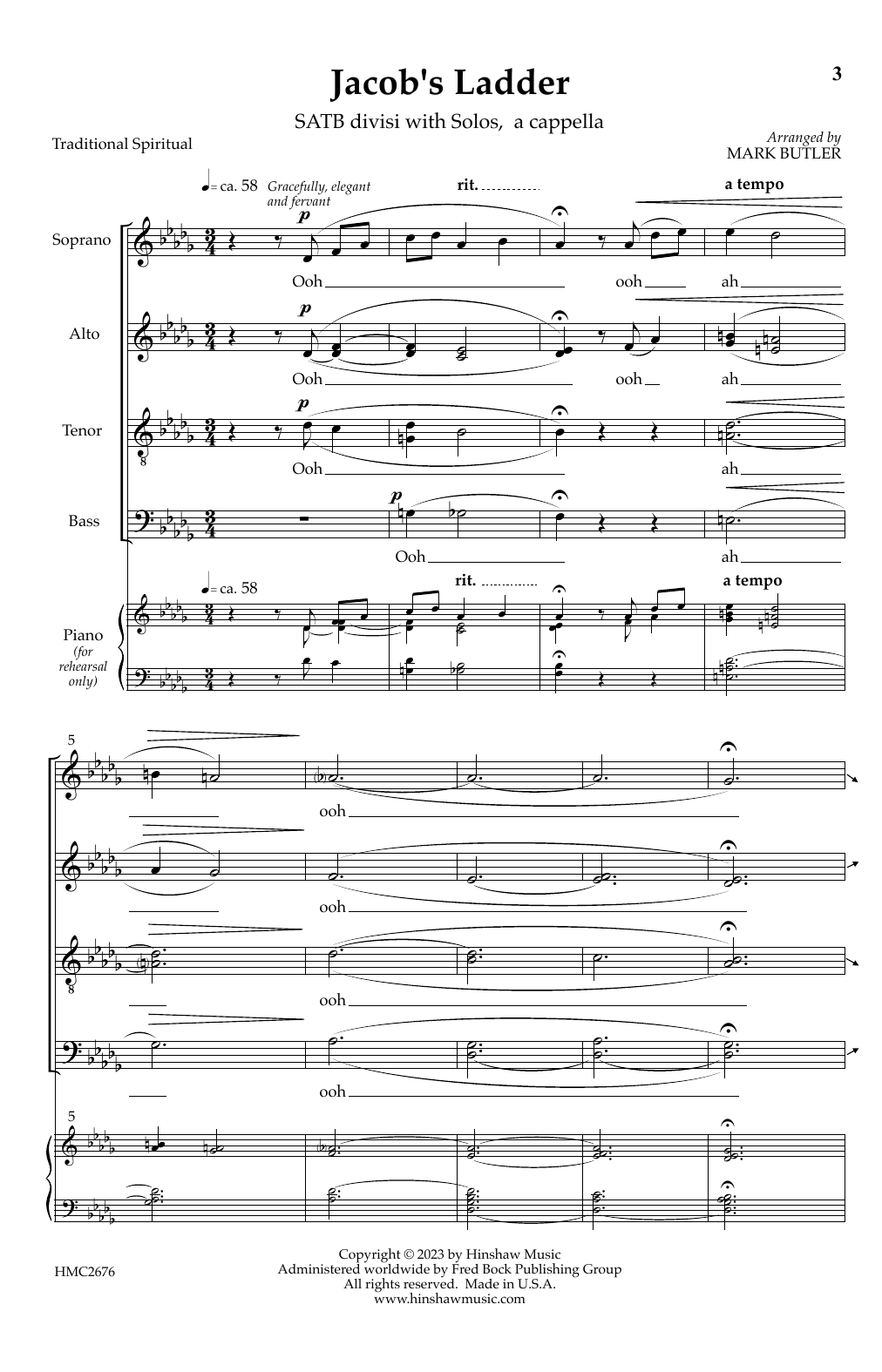 Mark Butler Jacob's Ladder Sheet Music Notes & Chords for Choir - Download or Print PDF