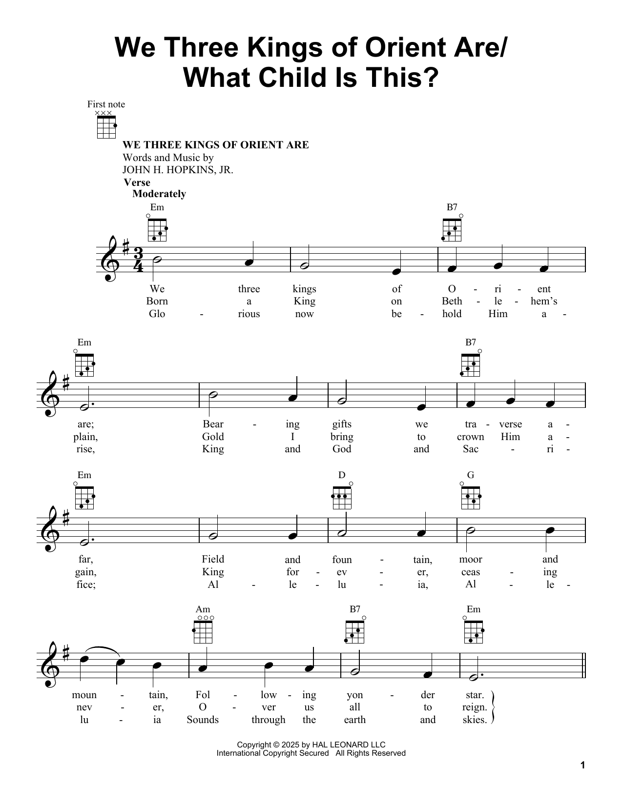 Mark Carlstein (arr.) We Three Kings Of Orient Are with What Child Is This? Sheet Music Notes & Chords for Lead Sheet / Fake Book - Download or Print PDF