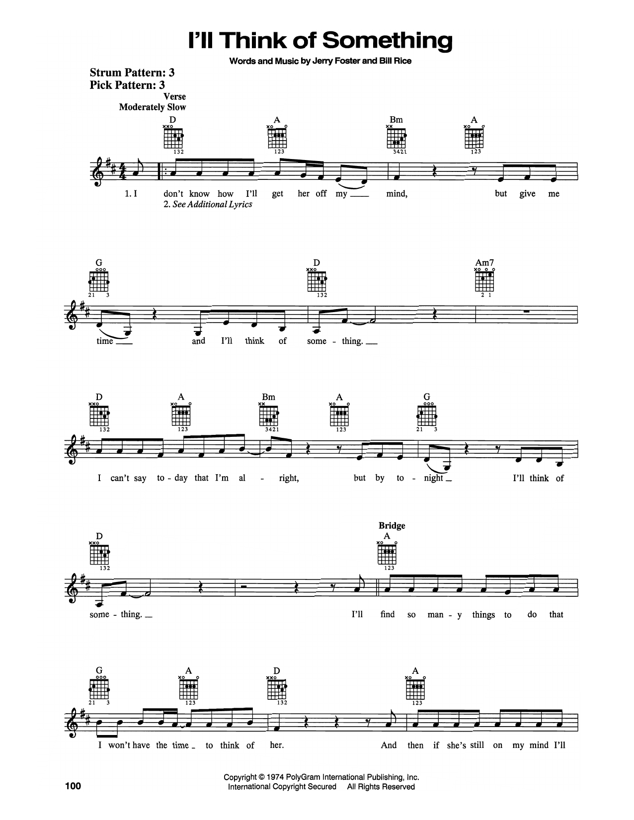 Mark Chesnutt I'll Think Of Something Sheet Music Notes & Chords for Easy Guitar - Download or Print PDF