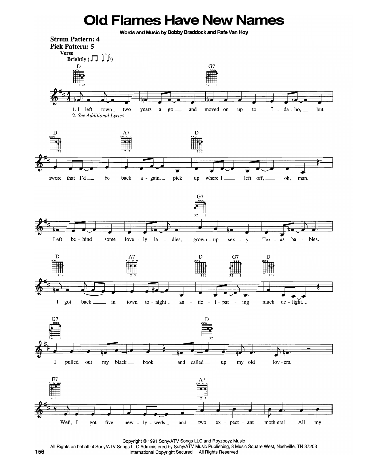Mark Chesnutt Old Flames Have New Names Sheet Music Notes & Chords for Easy Guitar - Download or Print PDF
