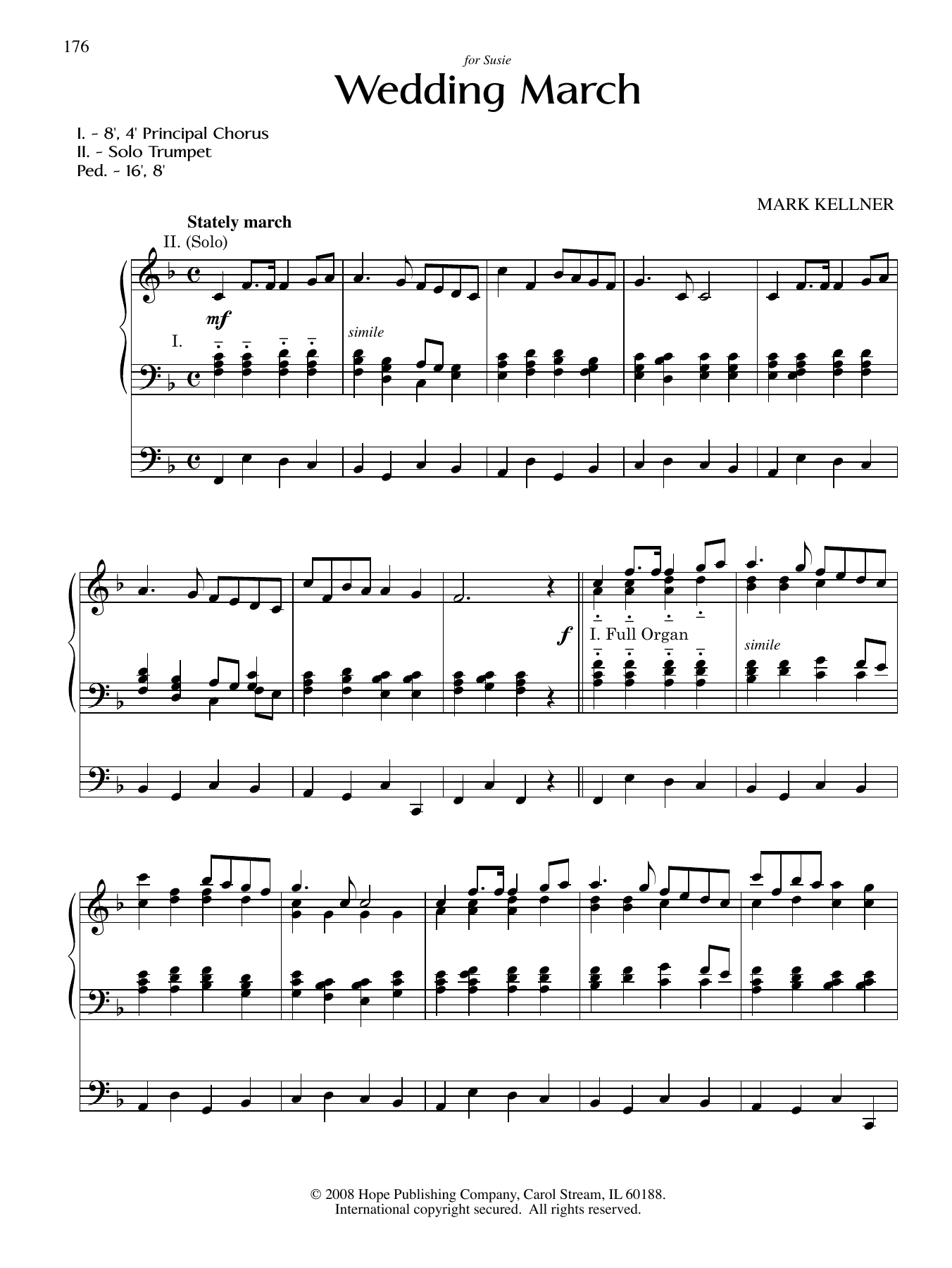 Mark Kellner Wedding March Sheet Music Notes & Chords for Organ - Download or Print PDF