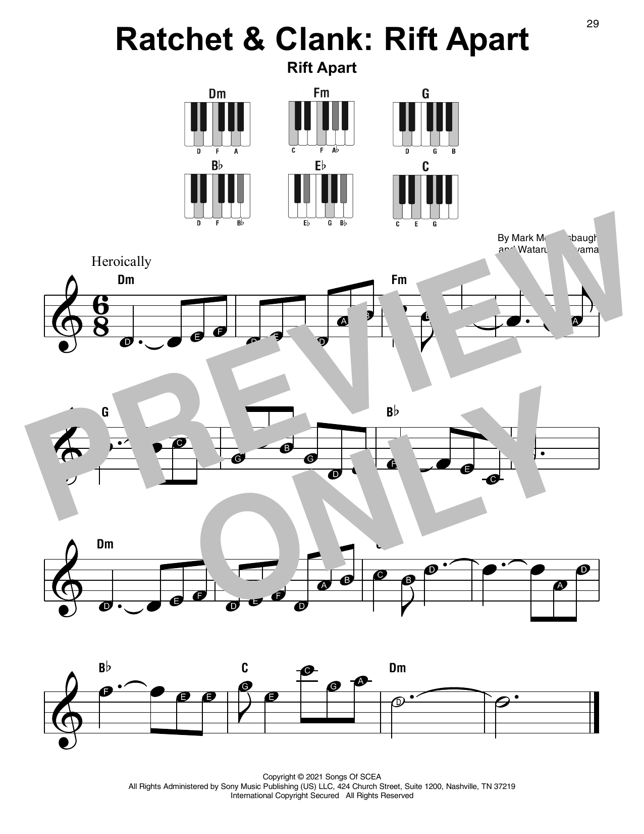 Mark Mothersbaugh & Wataru Hokoyama Rift Apart (from Ratchet & Clank) Sheet Music Notes & Chords for Super Easy Piano - Download or Print PDF