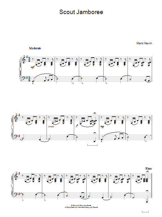 Mark Nevin Scout Jamboree Sheet Music Notes & Chords for Piano - Download or Print PDF