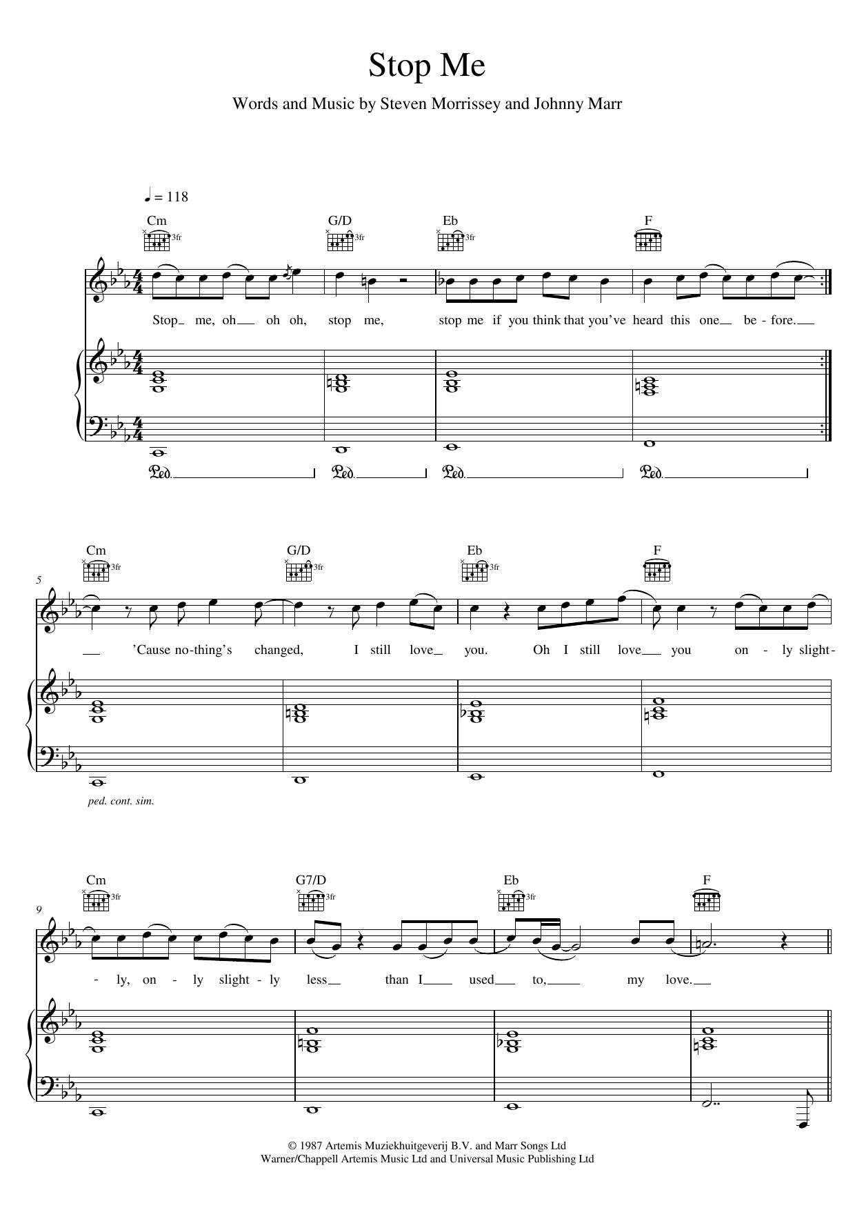 Mark Ronson Stop Me (featuring Daniel Merriweather) Sheet Music Notes & Chords for Piano, Vocal & Guitar (Right-Hand Melody) - Download or Print PDF