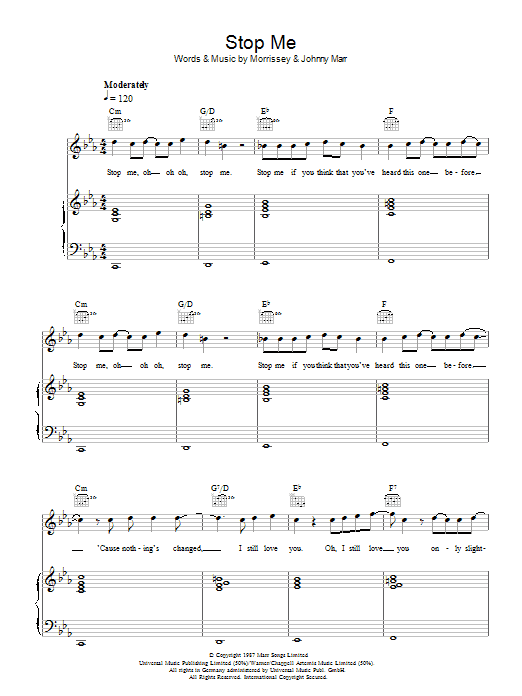 Mark Ronson Stop Me If You Think You've Heard This One Before Sheet Music Notes & Chords for Piano, Vocal & Guitar - Download or Print PDF