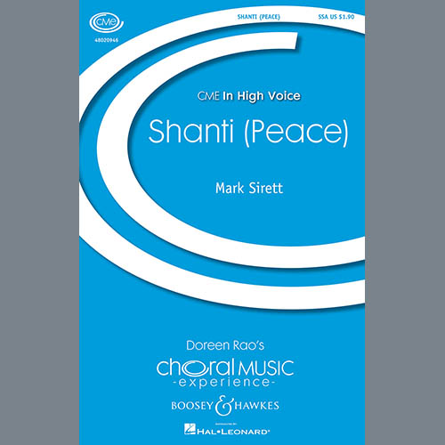 Mark Sirett, Shanti (Peace), SSA