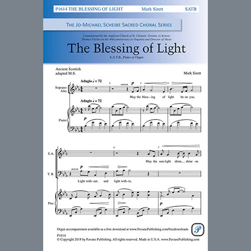 Mark Sirett, The Blessing Of Light, SATB Choir