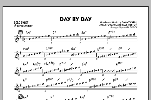 Mark Taylor Day by Day - Eb Solo Sheet Sheet Music Notes & Chords for Jazz Ensemble - Download or Print PDF