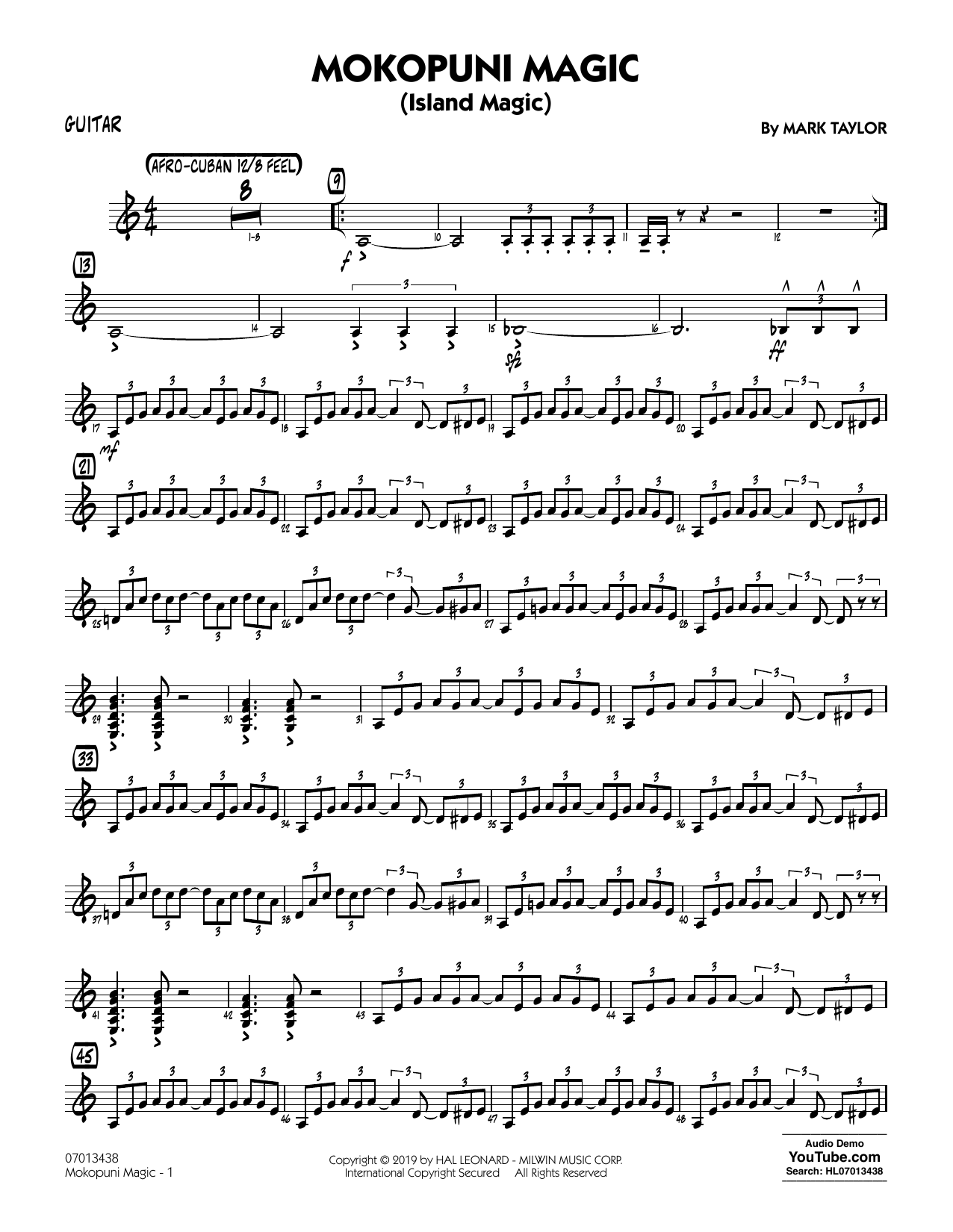 Mark Taylor Mokopuni Magic (Island Magic) - Guitar Sheet Music Notes & Chords for Jazz Ensemble - Download or Print PDF