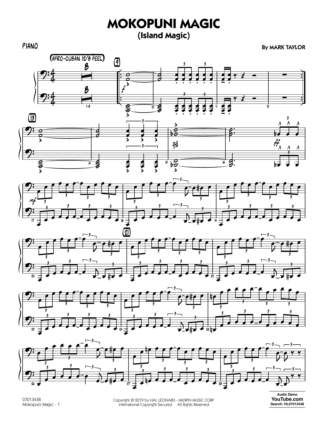 Mark Taylor Mokopuni Magic (Island Magic) - Piano Sheet Music Notes & Chords for Jazz Ensemble - Download or Print PDF