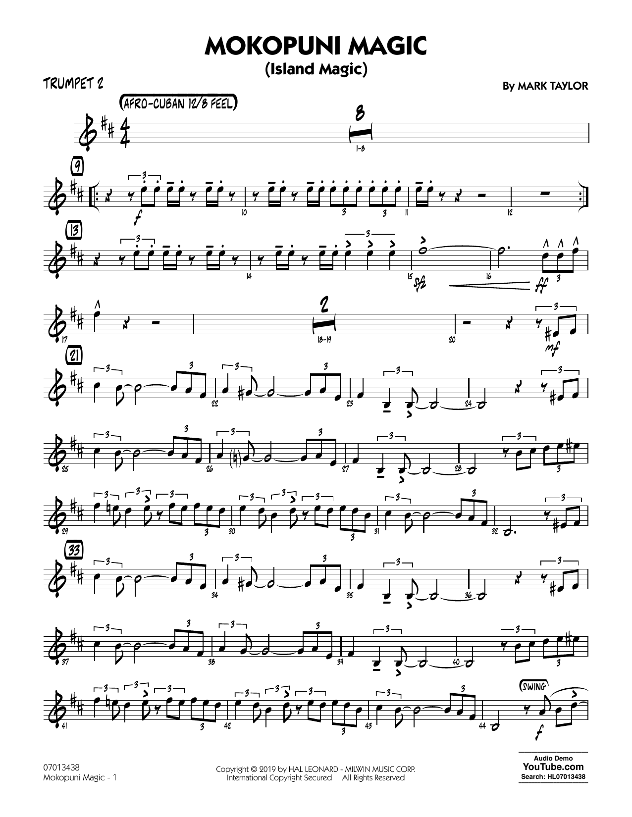 Mark Taylor Mokopuni Magic (Island Magic) - Trumpet 2 Sheet Music Notes & Chords for Jazz Ensemble - Download or Print PDF