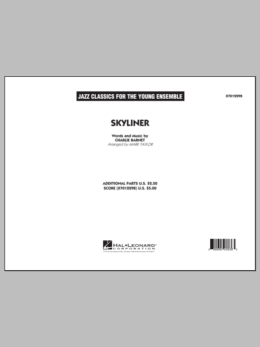 Mark Taylor Skyliner - Conductor Score (Full Score) Sheet Music Notes & Chords for Jazz Ensemble - Download or Print PDF