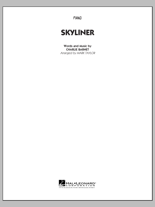 Mark Taylor Skyliner - Piano Sheet Music Notes & Chords for Jazz Ensemble - Download or Print PDF