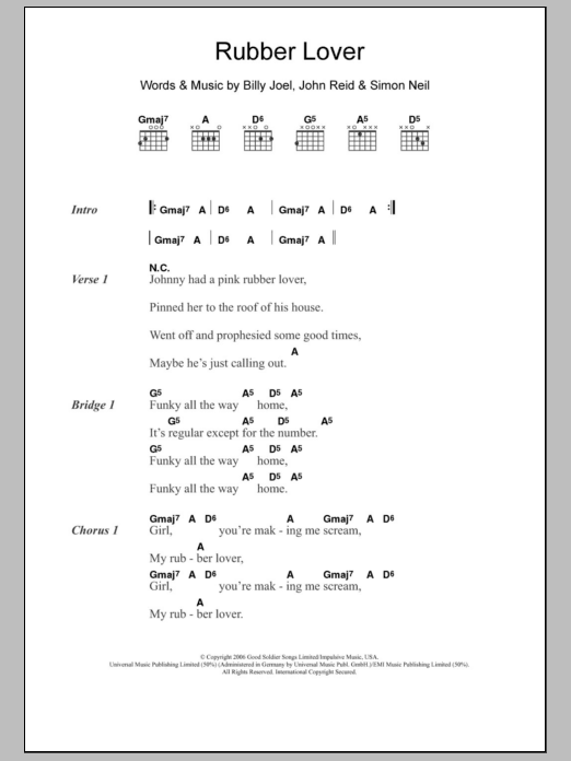 Marmaduke Duke Rubber Lover Sheet Music Notes & Chords for Lyrics & Chords - Download or Print PDF