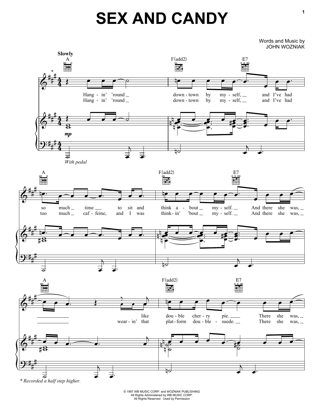 Maroon 5 Sex And Candy Sheet Music Notes & Chords for Piano, Vocal & Guitar (Right-Hand Melody) - Download or Print PDF