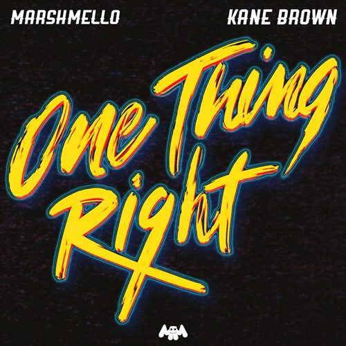 Marshmello & Kane Brown, One Thing Right, Piano, Vocal & Guitar (Right-Hand Melody)