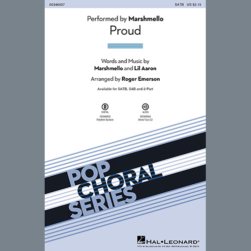 Marshmello, Proud (arr. Roger Emerson), 2-Part Choir