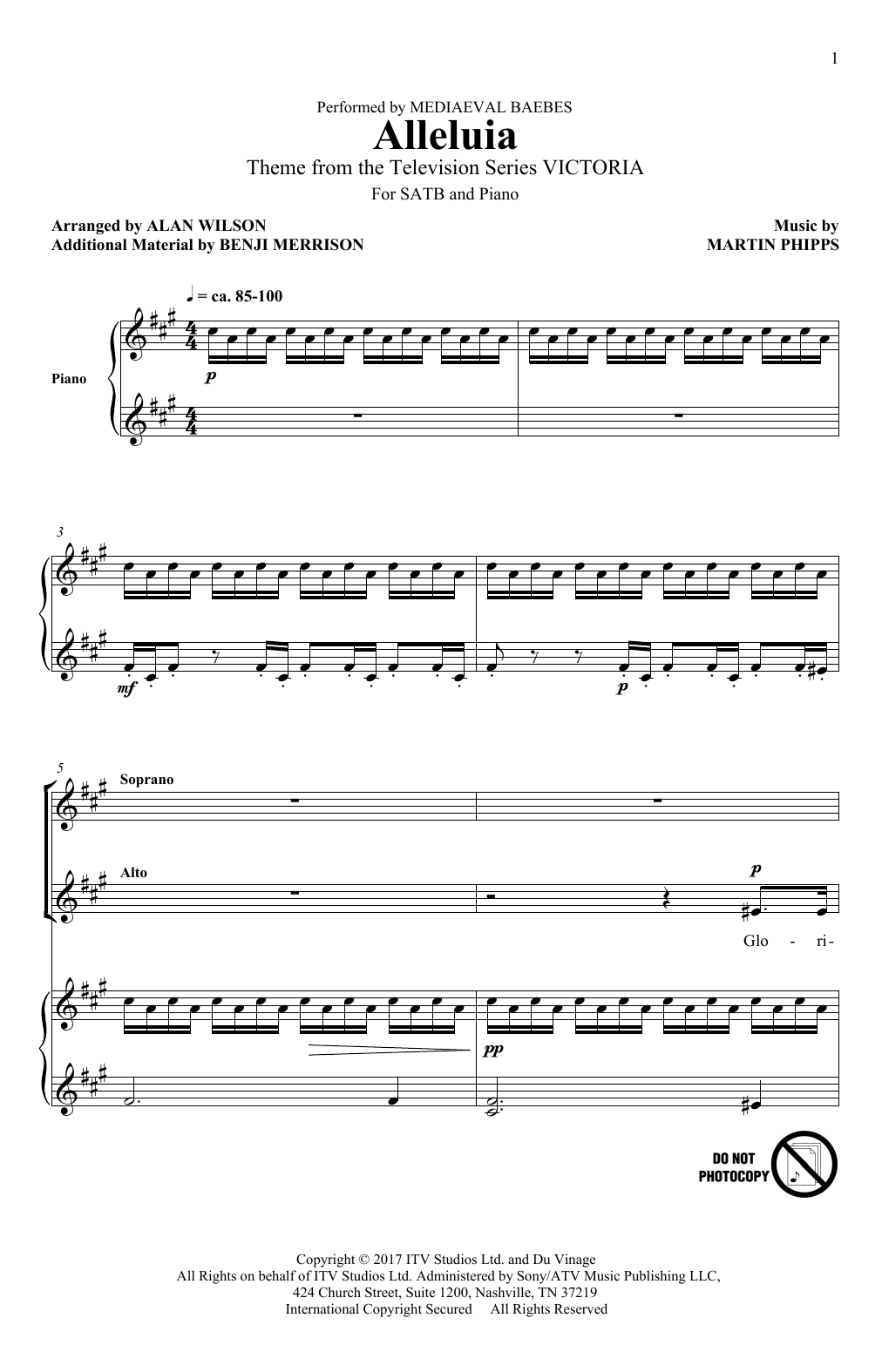 Martin Phipps Alleluia Sheet Music Notes & Chords for SATB - Download or Print PDF