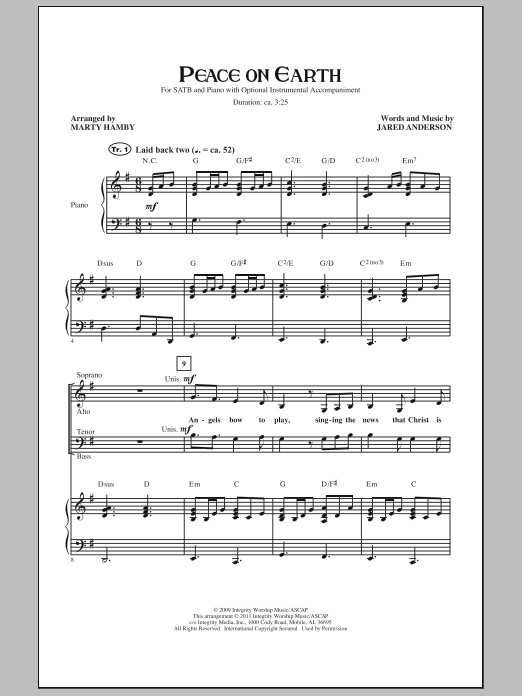 Marty Hamby Peace On Earth Sheet Music Notes & Chords for SATB - Download or Print PDF